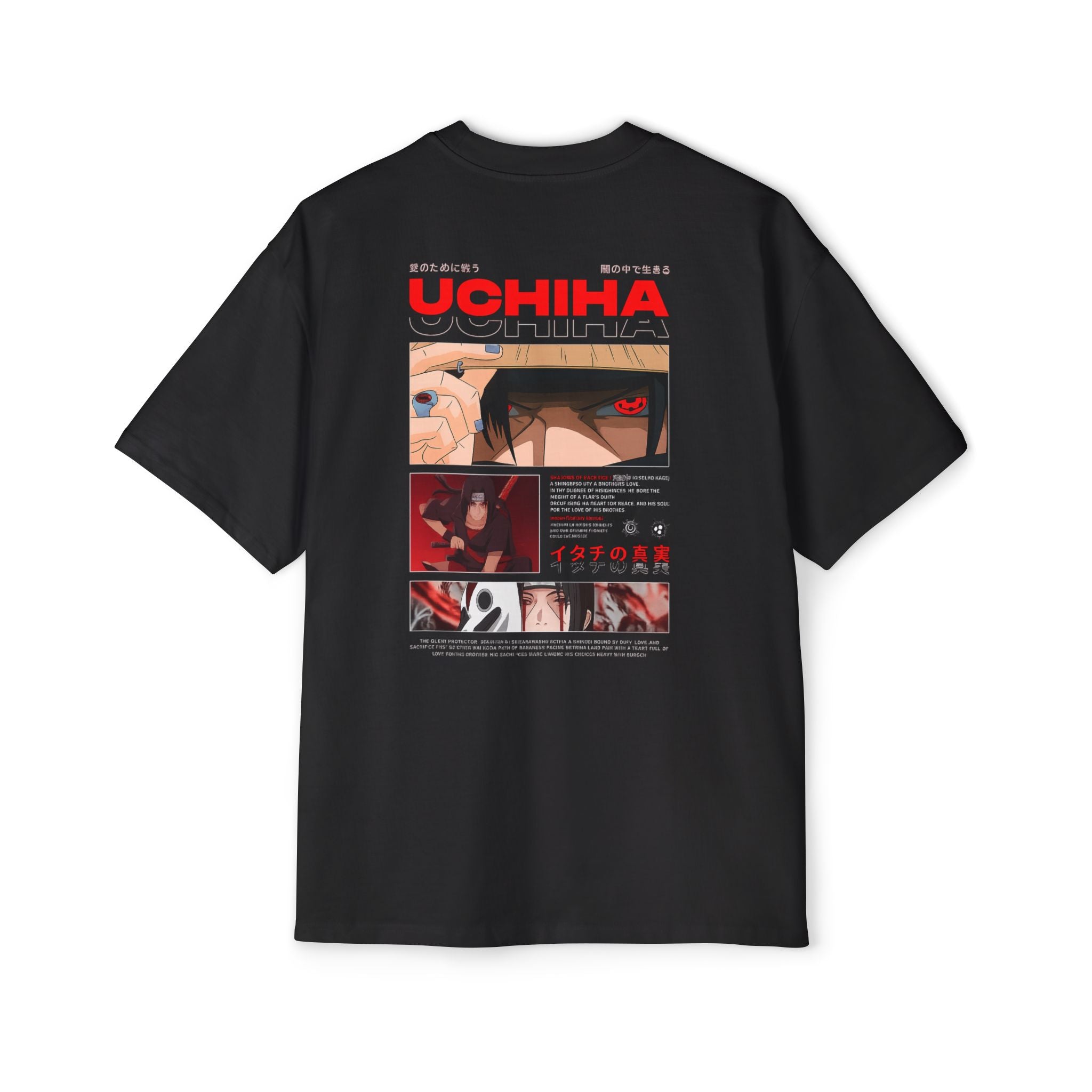 Anime Oversized Black Tee - Men