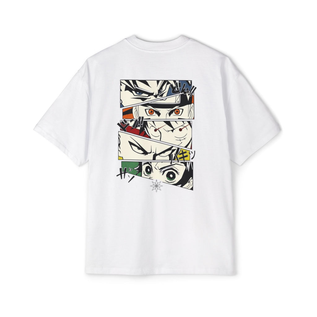 Anime Oversized White Tee - Men