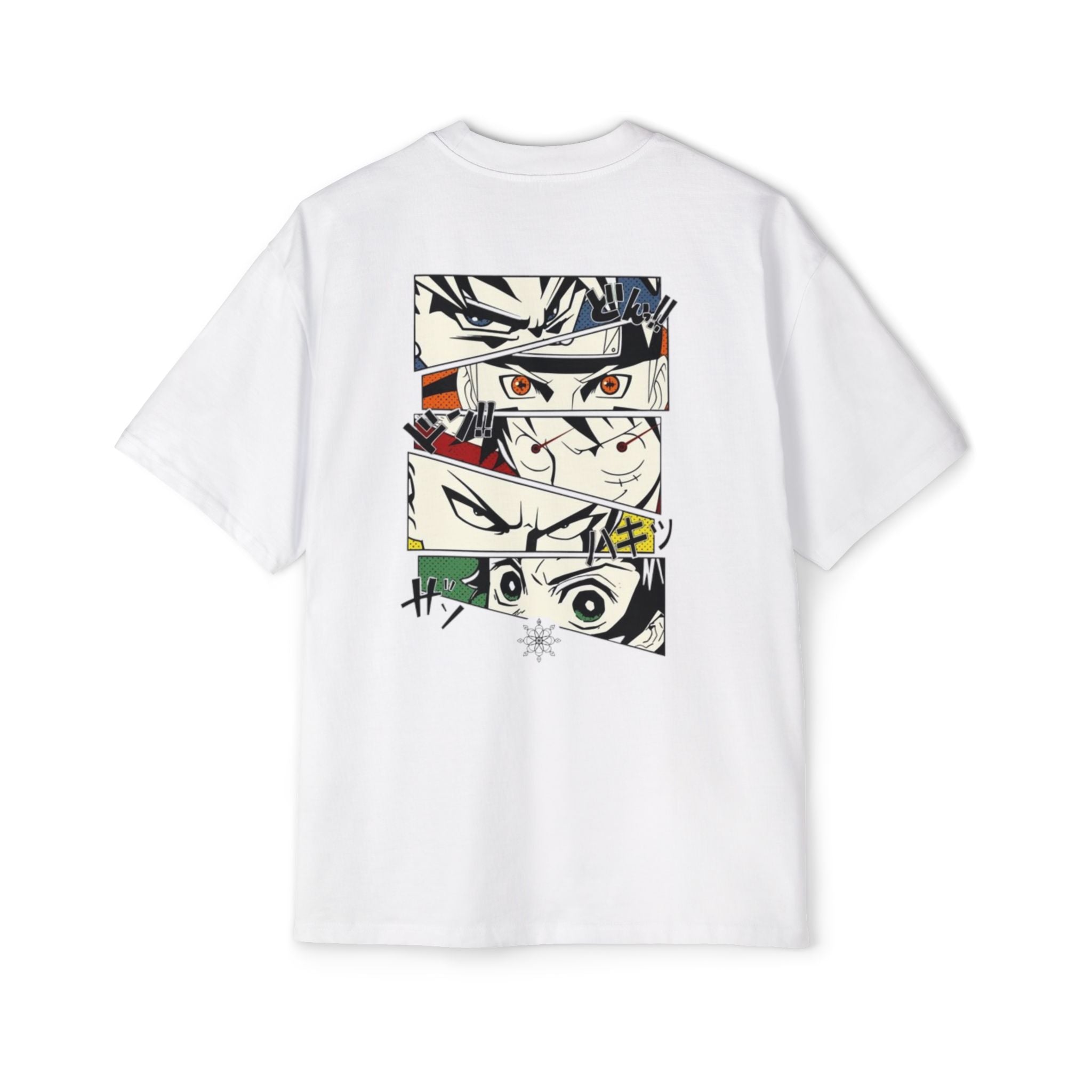 Anime Oversized White Tee - Men