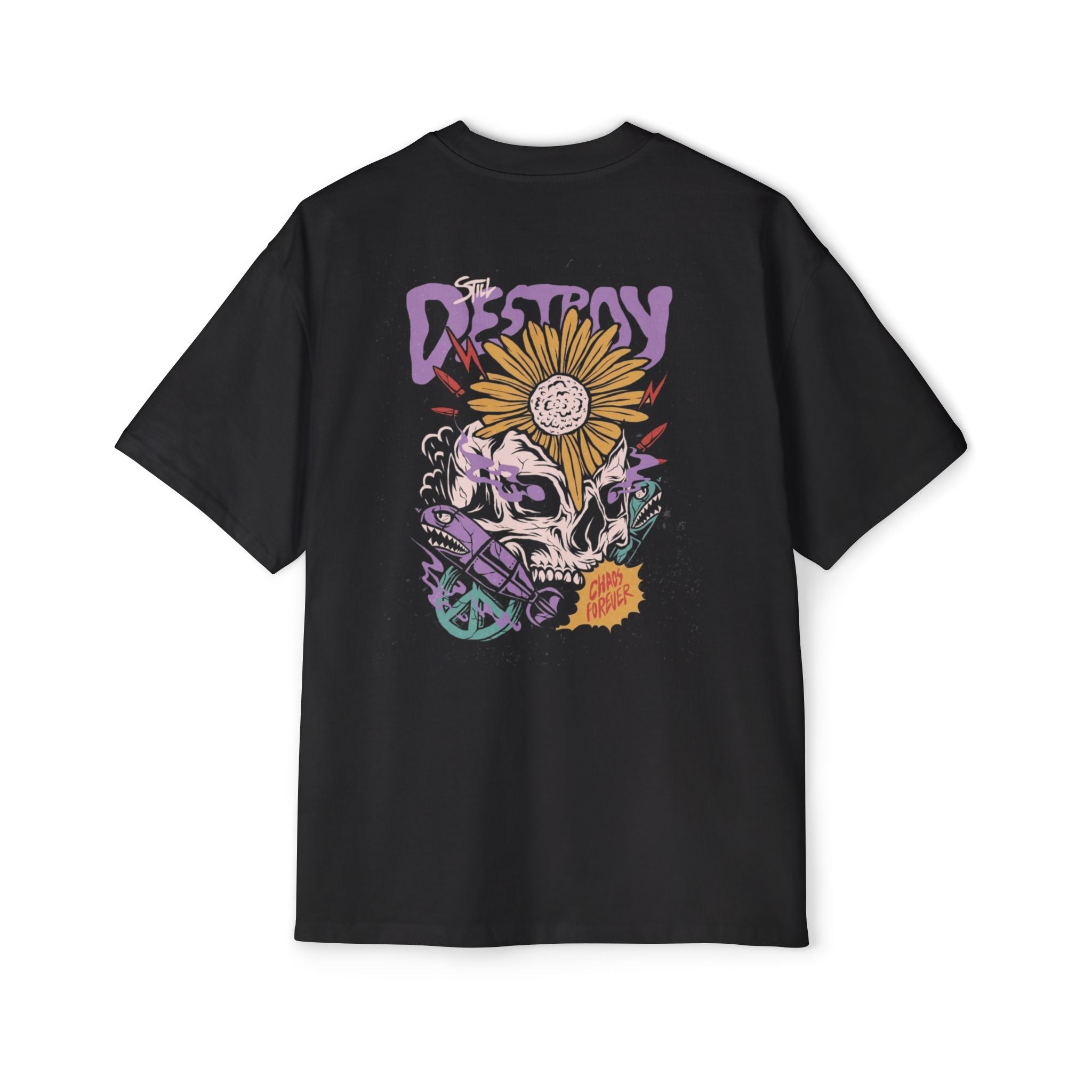 Oversized Black Tee - Men