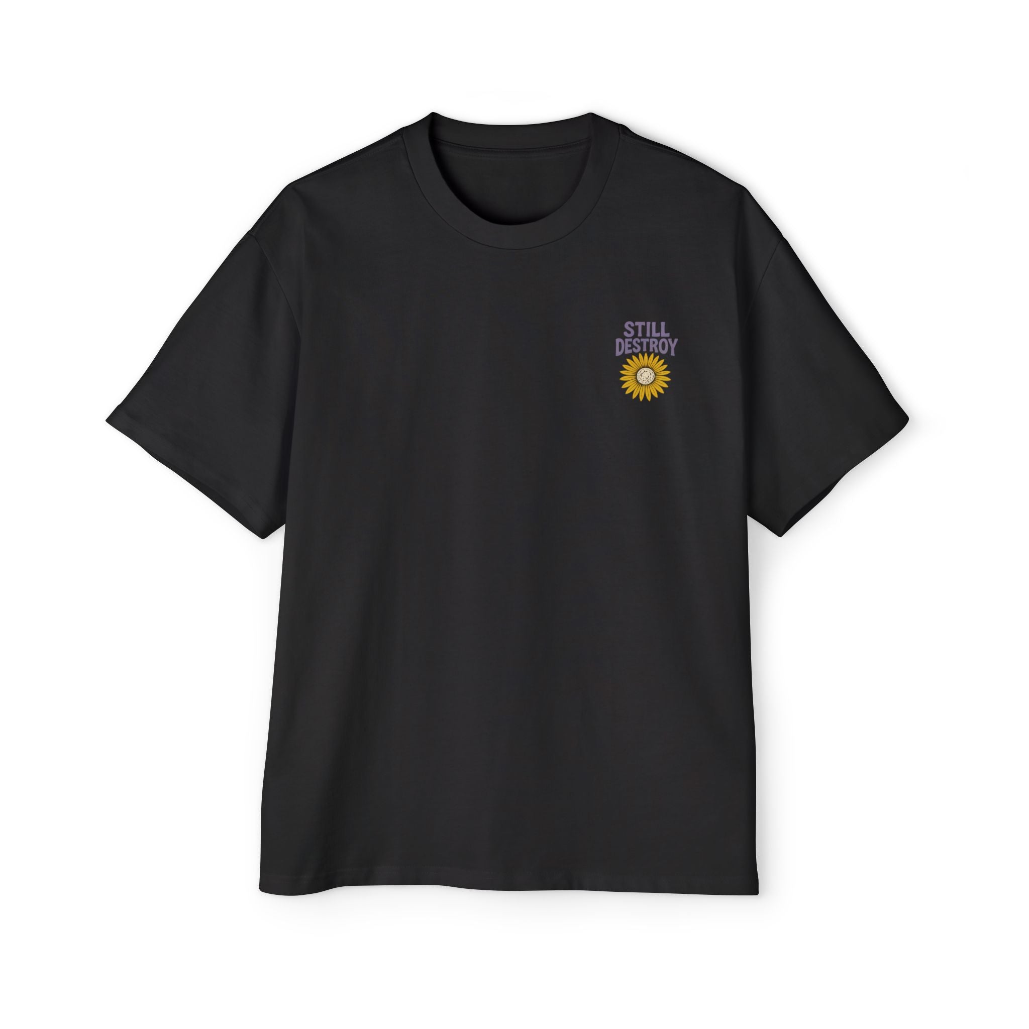 Oversized Black Tee - Men