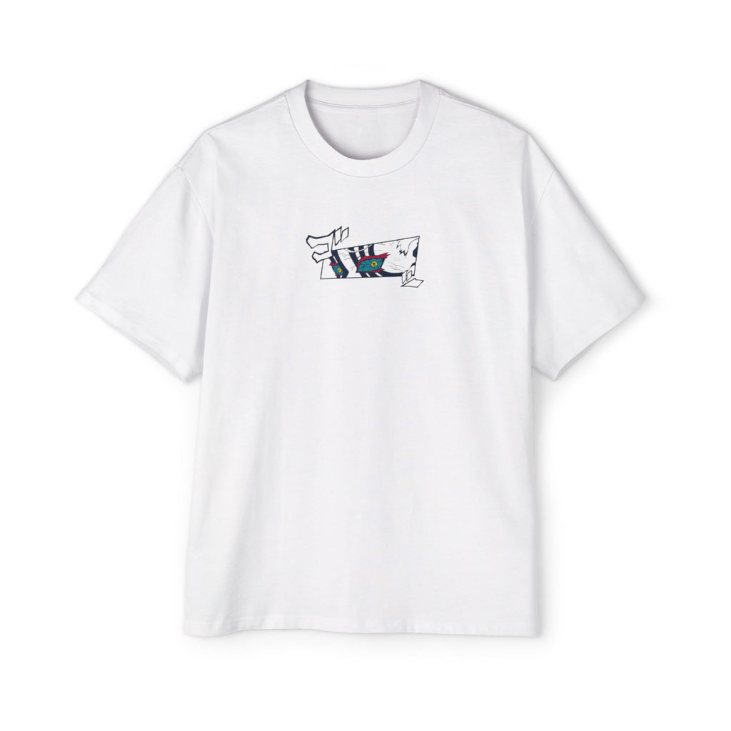 Anime Oversized White Tee - Men