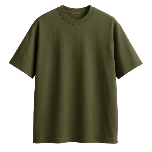 Plain Oversized Olive Tee
