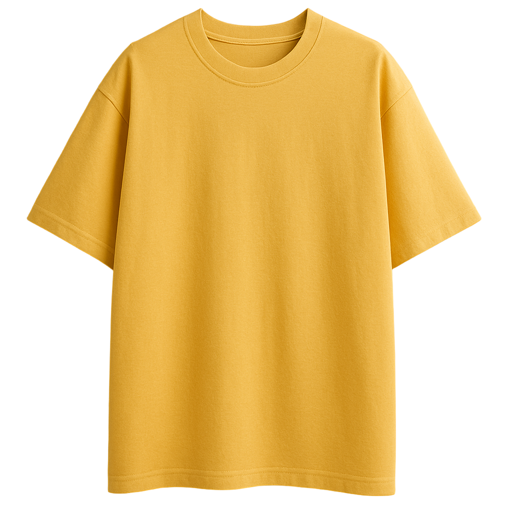 Plain Oversized Yellow Tee